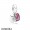 Pandora Sparkling Paves Charms You Me Two Part Pendant Charm Clear Cz Fuchsia Enamel