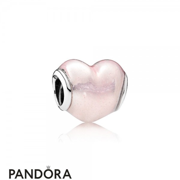 Pandora Symbols Of Love Charms Glittering Heart Charm Soft Pink Enamel