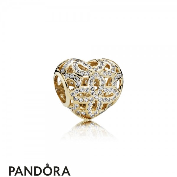 Pandora Symbols Of Love Charms Love Appreciation Charm Clear Cz 14K Gold