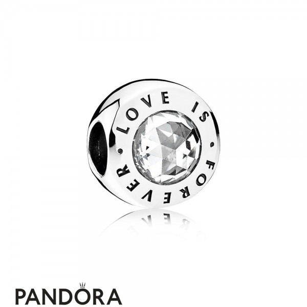 Pandora Symbols Of Love Charms Love Is Forever Clear Cz