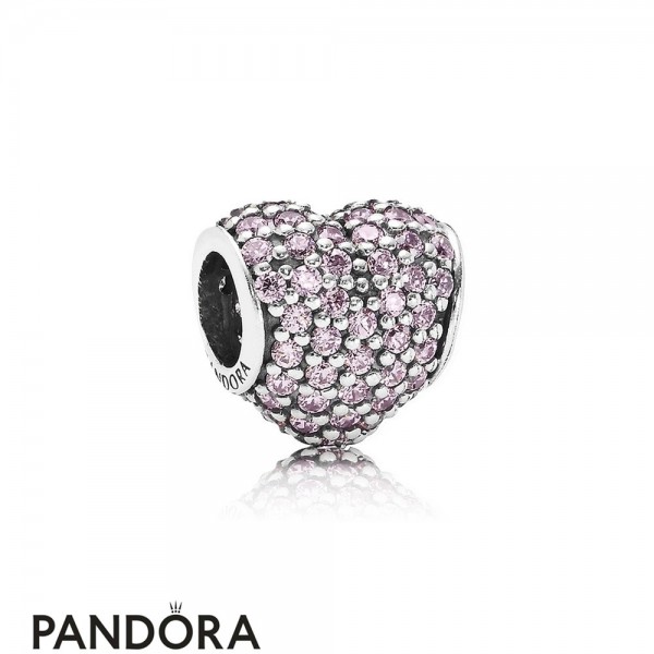 Pandora Symbols Of Love Charms Pave Heart Charm Pink Cz
