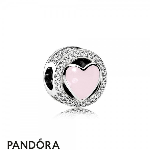 Pandora Symbols Of Love Charms Wonderful Love Soft Pink Enamel Clear Cz
