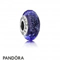 Pandora Touch Of Color Charms Blue Fascinating Iridescence Charm Murano Glass