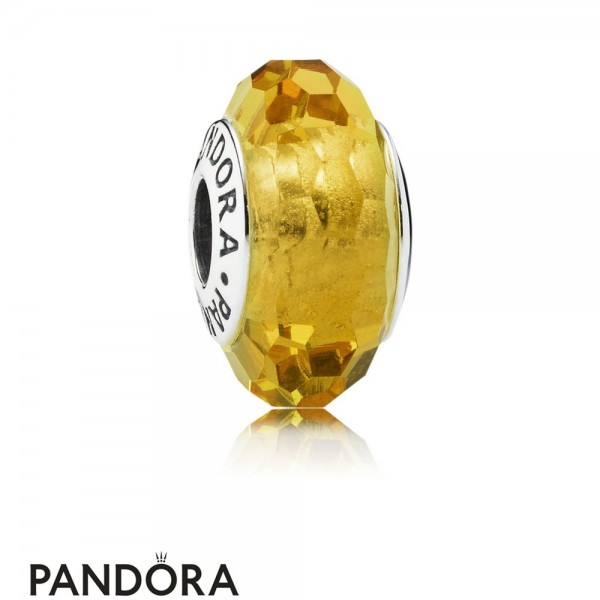 Pandora Touch Of Color Charms Fascinating Ochre Charm Murano Glass