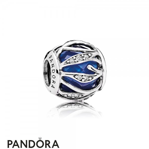 Pandora Touch Of Color Charms Nature's Radiance Charm Royal Blue Crystal Clear Cz