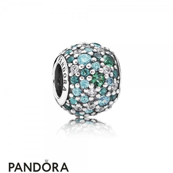 Pandora Touch Of Color Charms Ocean Mosaic Pave Charm Mixed Green Cz Green Crystal