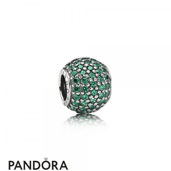Pandora Touch Of Color Charms Pave Lights Charm Dark Green Cz