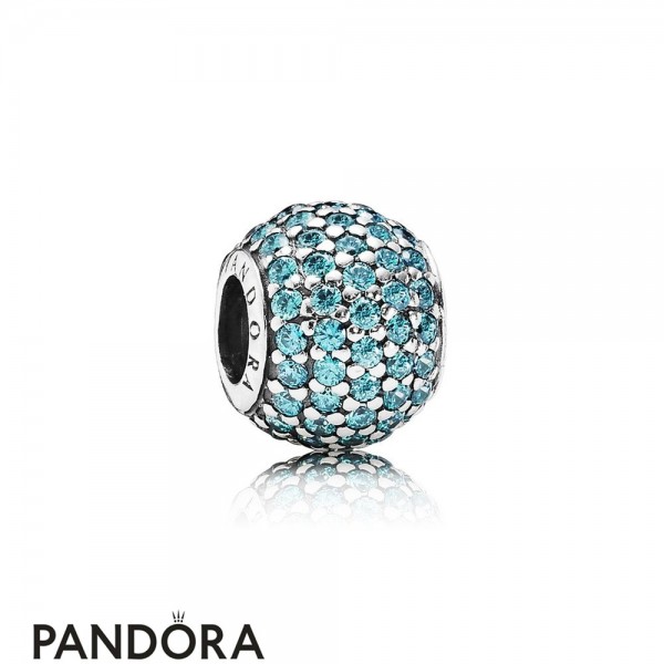 Pandora Touch Of Color Charms Pave Lights Charm Teal Cz
