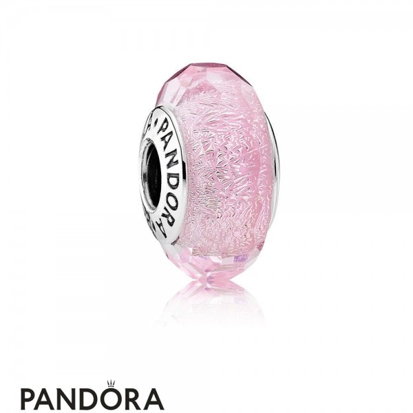 Pandora Touch Of Color Charms Pink Shimmer Charm Murano Glass
