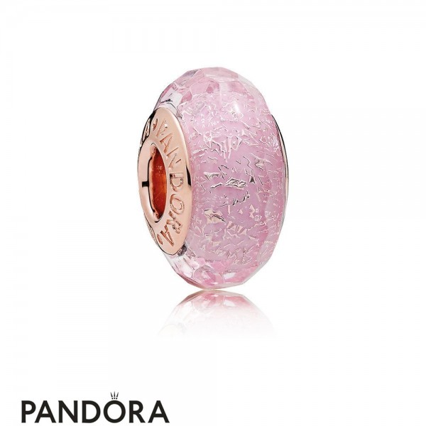Pandora Touch Of Color Charms Pink Shimmering Murano Glass Charm Pandora Rose