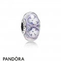 Pandora Touch Of Color Charms Purple Field Of Flowers Charm Murano Glass