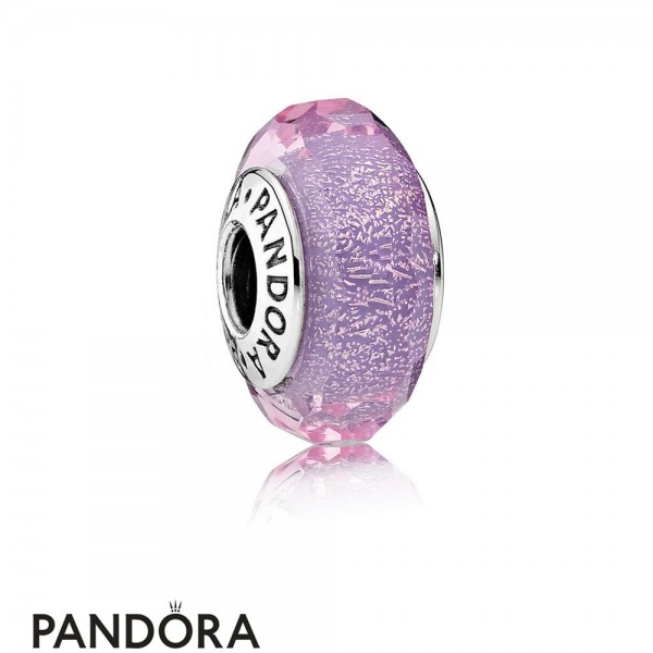 Pandora Touch Of Color Charms Purple Shimmer Charm Murano Glass