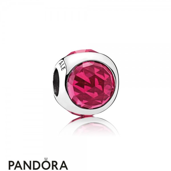Pandora Touch Of Color Charms Radiant Droplet Charm Cerise Crystals