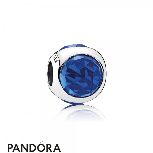 Pandora Touch Of Color Charms Radiant Droplet Charm Royal Blue Crystals
