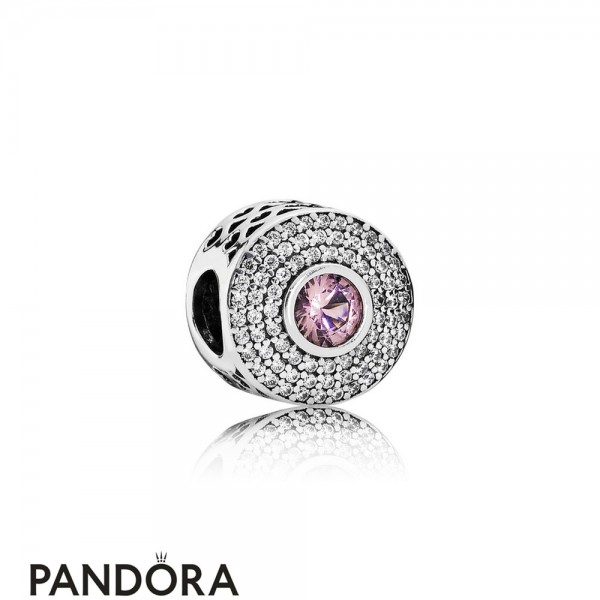 Pandora Touch Of Color Charms Radiant Splendor Charm Blush Pink Crystal Clear Cz