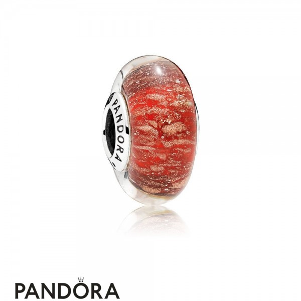 Pandora Touch Of Color Charms Red Twinkle Murano Glass Charm