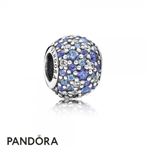 Pandora Touch Of Color Charms Sky Mosaic Pave Charm Mixed Blue Crystals Clear Cz