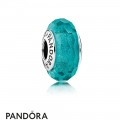 Pandora Touch Of Color Charms Teal Shimmer Charm Murano Glass