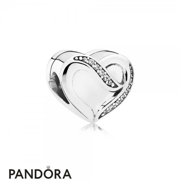 Pandora Valentine's Day Charms Ribbon Of Love Clear Cz