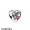 Pandora Valentine's Day Charms Struck By Love Magenta Enamel Clear Cz