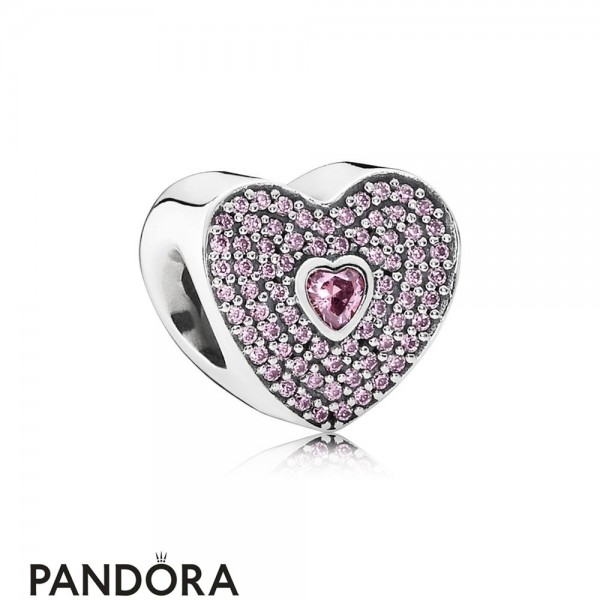 Pandora Valentine's Day Charms Sweetheart Charm Fancy Pink Cz