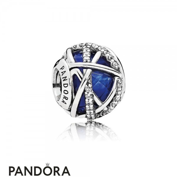 Pandora Zodiac Celestial Charms Galaxy Charm Royal Blue Crystal Clear Cz