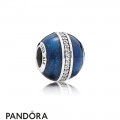 Pandora Zodiac Celestial Charms Orbit Charm Midnight Blue Enamel Clear Cz