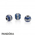Pandora Zodiac Celestial Charms Orbit Charm Midnight Blue Enamel Clear Cz