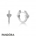 Women's Pandora Alluring Hearts Hoop Earrings