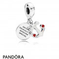 Women's Pandora Anchor Of Love Dangle Charm Red & Black Enamel