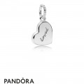Women's Pandora Asymmetric Heart Of Love Hanging Charm