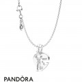Women's Pandora Best Friends Heart & Key Necklace Set