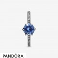 Women's Pandora Blue Sparkling Crown Ring
