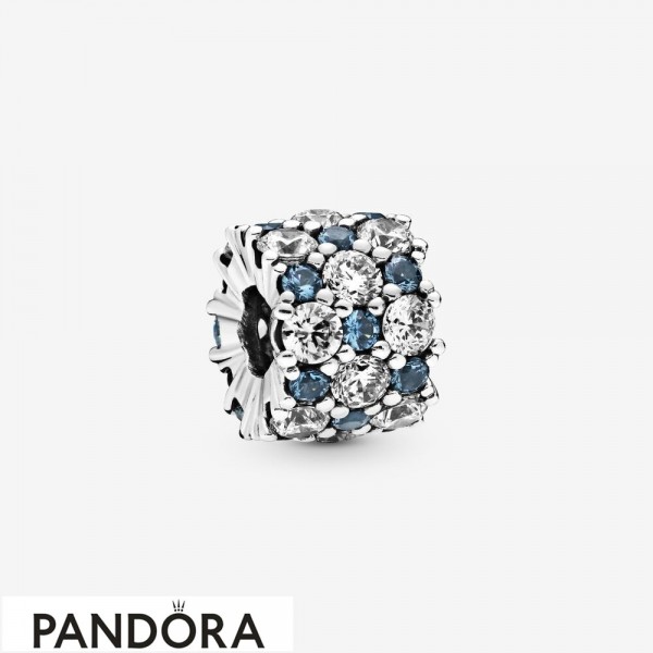 Women's Pandora Blue & Clear Sparkle Charm