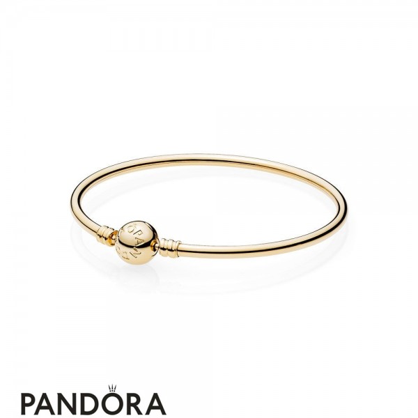 Pandora Collections 14K Gold Bangle W Signature Clasp