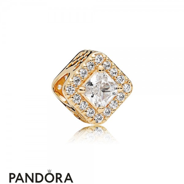 Pandora Collections Geometric Radiance Charm 14K Gold
