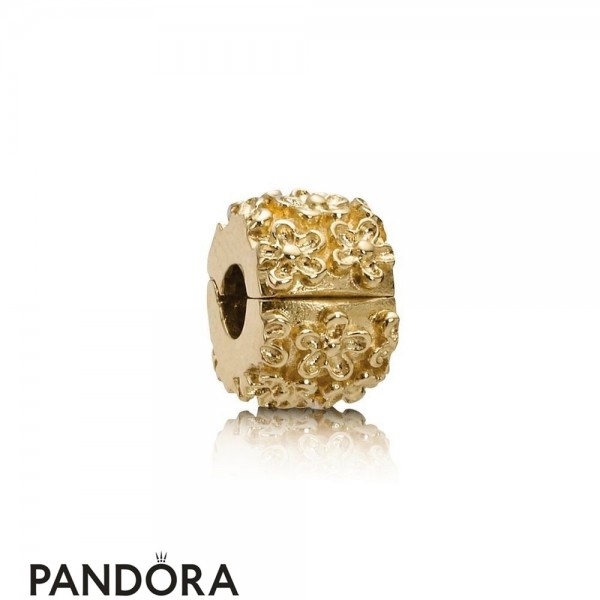 Pandora Collections Golden Flower Clip 14K Gold
