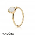 Pandora Collections Soft Sweetness Ring White Opal 14K Gold