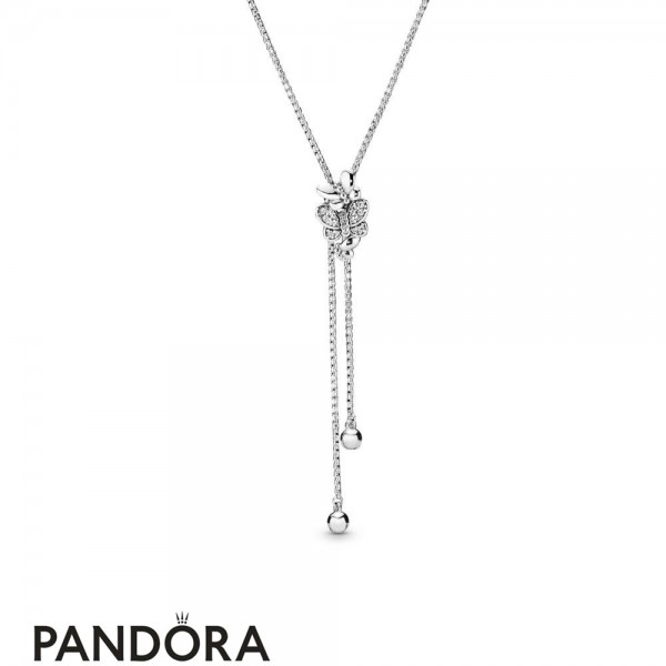 Women's Pandora Dazzling And Dancing Butterflies Necklace