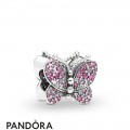 Women's Pandora Dazzling Pink Butterfly Charm