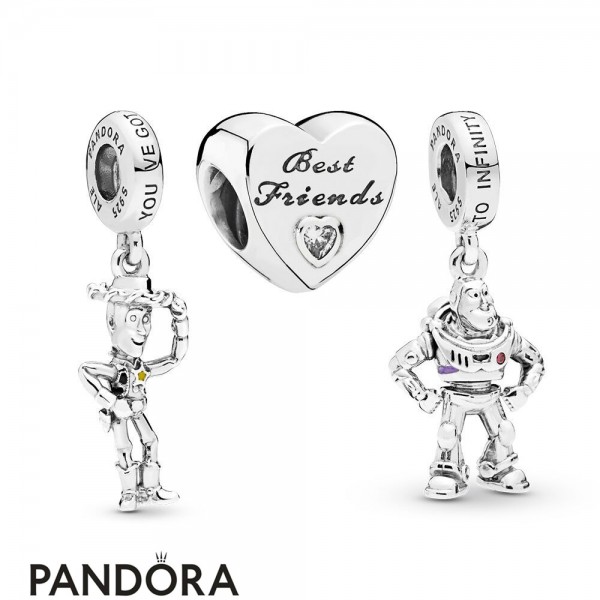 Women's Pandora Disney Pixar Toy Story Woody And Buzz Best Friend Charm Pack