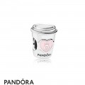 Women's Pandora Drink To Go Charm Pink Enamel