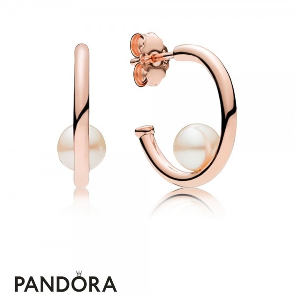 Women's Pandora Earrings Pearls Contemporary Pandora Pink