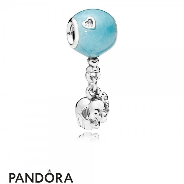 Women's Pandora Elephant And Blue Balloon Hanging Charm
