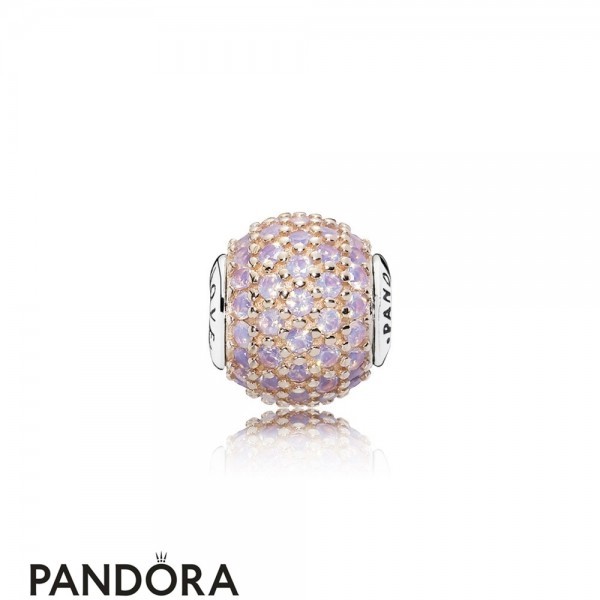 Pandora Essence Love Charm 14K Rose Gold Pink Crystal