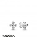 Women's Pandora Four Petal Flowes Earring Studs