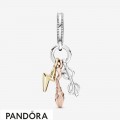 Women's Pandora Harry Potter Glasses Nimbus 2000 & Lightning Bolt Dangle Charm