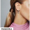 Women's Pandora Heart & Conch Shell Hoop Earrings