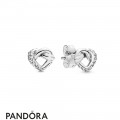 Women's Pandora Knotted Hearts Earring Studs