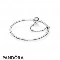 Women's Pandora Limited Edition Moments Silver Bangle True Uniqueness Clasp